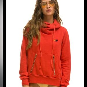 Aviator Nation Ninja Hoodie-Red•NWOT $208